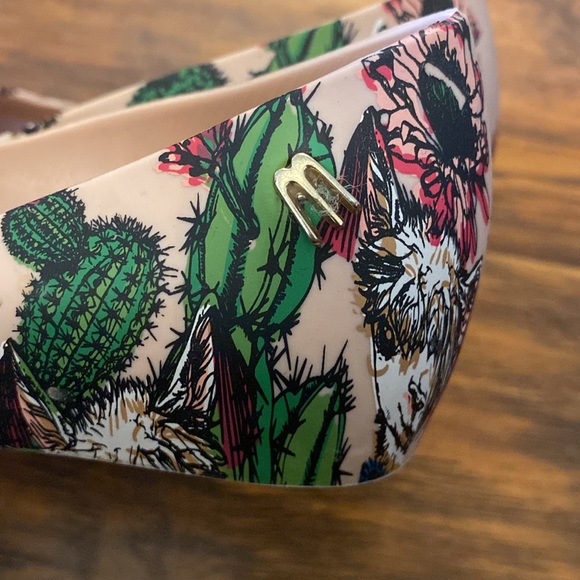 FLATS MELISSA Mel Ultragirl 3DB Llama Cactus White/Green Girls size 11 - Picture 6 of 12